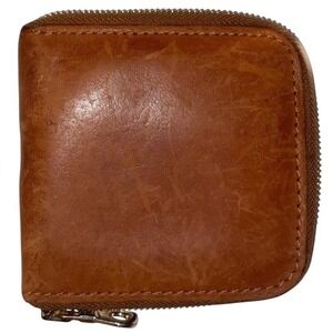 Parker Clay Meskel Zip Around Wallet Brown Leather Card Holder Ethiopia